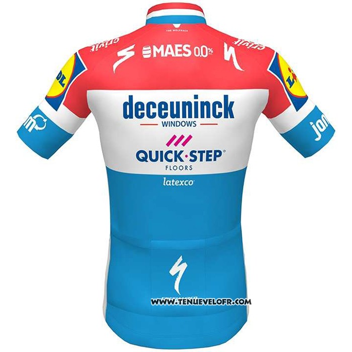 2020 Maillot Ciclismo Deceuninck Quick Step Champion Pays Bas Manches Courtes et Cuissard